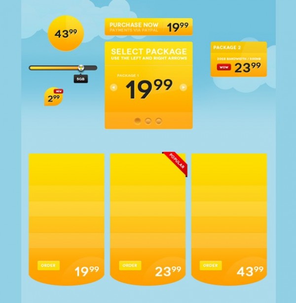 web unique ui elements ui stylish slider set quality psd pricing table pricing set pricing package price tags original new modern interface hosting business hosting hi-res HD fresh free download free elements download detailed design creative clean buttons 