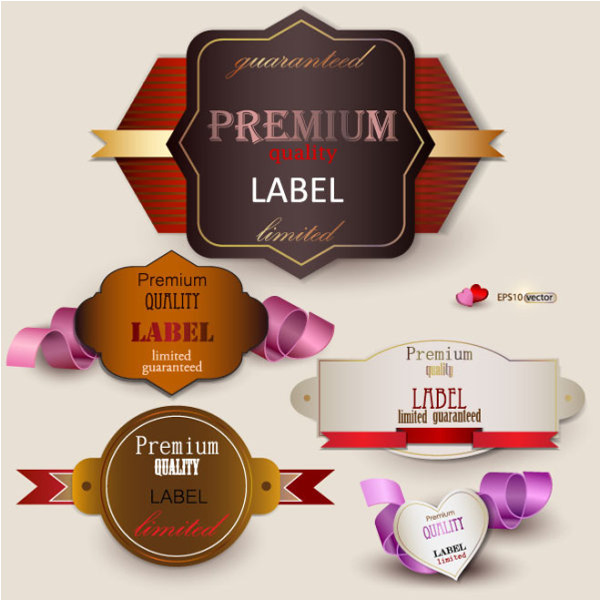 vector sticker ribbon banner quality premium labels label free download free deluxe banners 