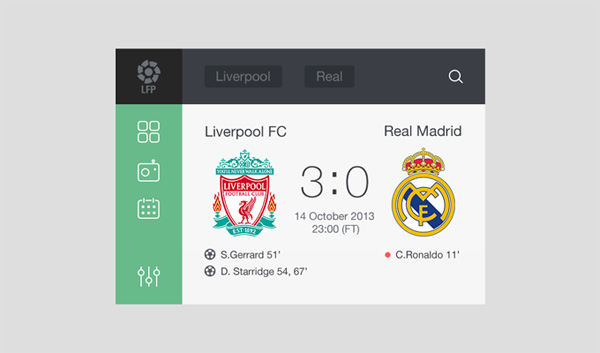 widget ui elements ui transparent team soccer widget side bar score header free download free flat app widget 