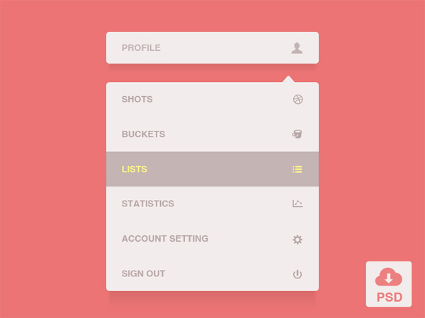 ui elements ui tooltip settings rollout profile menu list icons free download free dropdown 