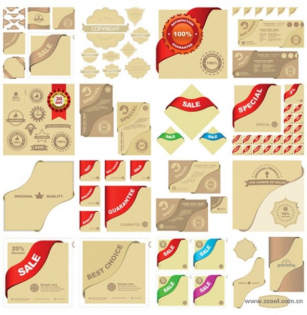 web vector unique ultimate ui elements stylish stickers satisfaction guarantee sale ribbons quality original new modern interface illustrator high quality high detail hi-res HD graphic fresh free download free elements download detailed design creative corners 