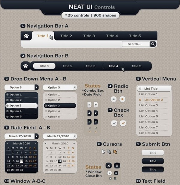 web vector unique ultimate ui elements stylish set quality pack original new modern light interface illustrator high quality high detail hi-res HD graphic fresh free download free elements download detailed design dark creative collection buttons box blue bars 