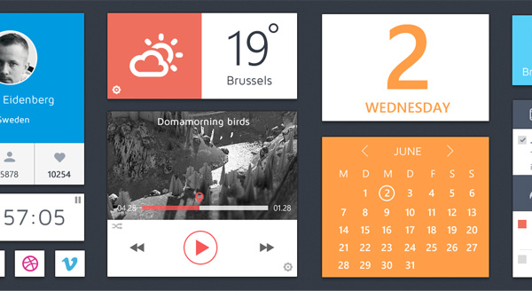 weather widget video player ui set ui kit ui elements ui social widget social icons set profile metro kit free download free flat day date colorful calendar 