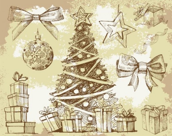 web vintage vector unique ui elements tree stylish star ribbons quality original new interface illustrator high quality hi-res HD hand drawn graphic gift boxes fresh free download free EPS elements download detailed design decoration balls creative christmas background 