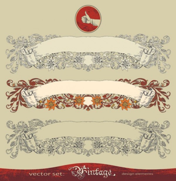 web vintage vector unique ultimate ui elements stylish scroll retro quality pack original new modern intricate interface illustrator high quality high detail hi-res HD graphic fresh free download free floral elements download detailed design creative banners 