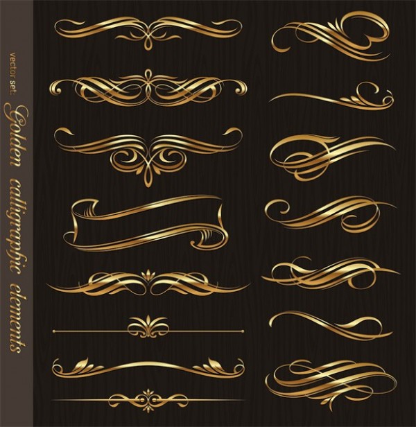 web vintage vector unique ultimate ui elements stylish scroll quality pack original new modern interface illustrator high quality high detail hi-res HD graphic golden gold fresh free download free elements download detailed design decorative decoration creative corner border banner 