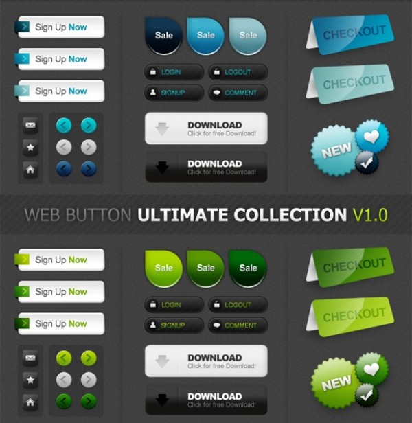 web 2.0 web unique ui elements ui stylish set quality pink pack original orange new modern interface hi-res HD green fresh free download free elements download detailed design creative colors clean buttons blue 