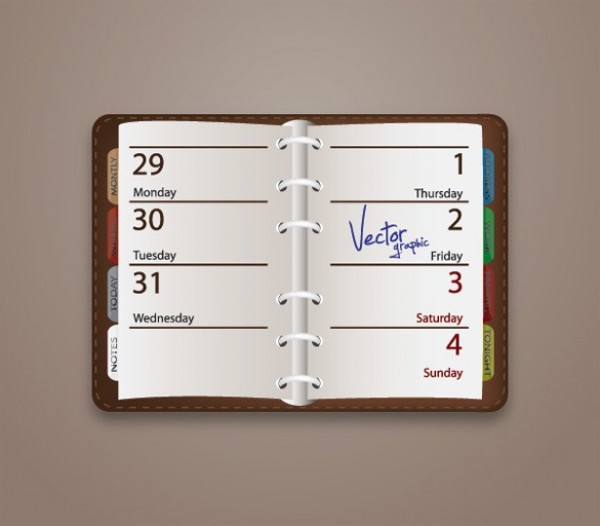 web vector unique ui elements stylish realistic quality original notebook new leather bound interface illustrator high quality hi-res HD graphic friday fresh free download free elements download detailed design daytimer day dates creative book agenda address book  