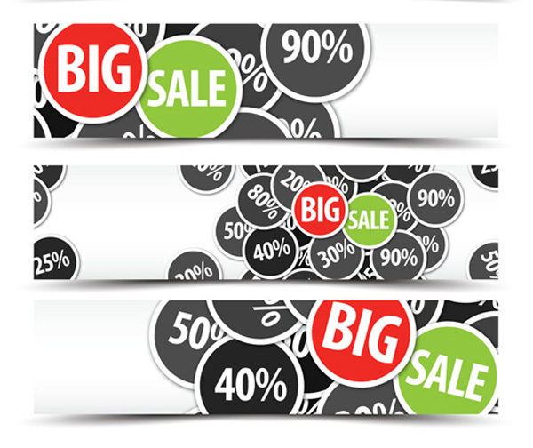 vector sales sale banner promotional promo percent off headers free download free circles banners 