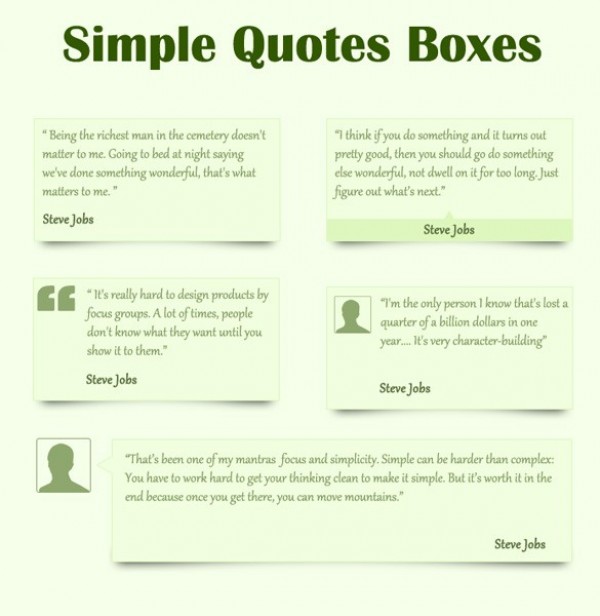 web unique ui elements ui stylish Steve Jobs set quote box quote quality original new modern interface hi-res HD fresh free download free elements download detailed design creative clean box 
