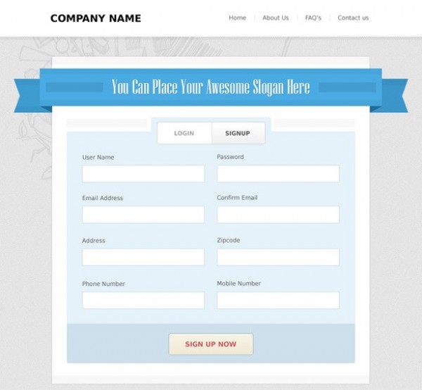 web unique ui elements ui stylish simple signup sign up quality original new modern modal login interface hi-res HD fresh free download free form elements download detailed design creative clean box blue 