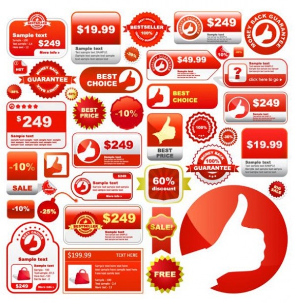 web vector unique ui elements tags stylish stickers set sales red quality price pack original online shopping new money back guarantee interface illustrator high quality hi-res HD graphic fresh free download free EPS elements ecommerce download discount detailed design creative best choice badge 