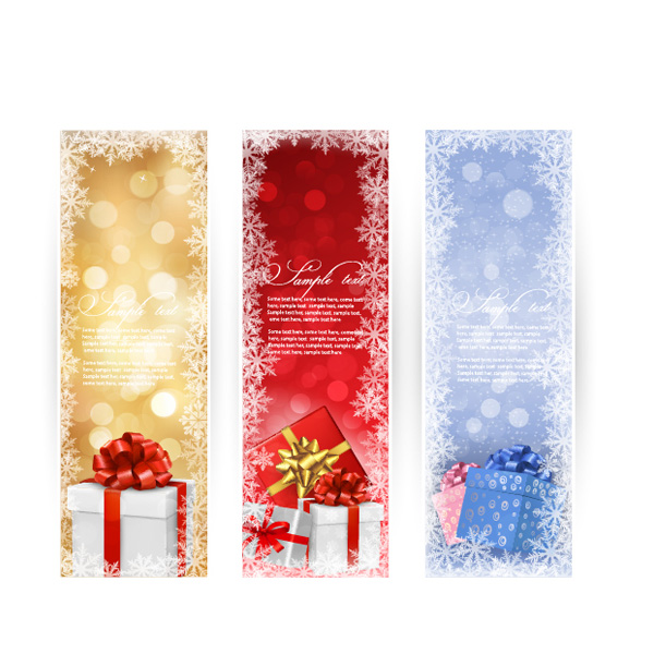 vertical vector snowflakes gift boxes free download free christmas banner christmas bokeh banners 