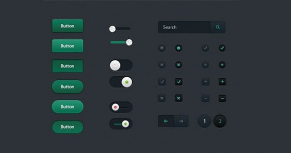 web unique ui set ui kit ui elements ui toggles switches stylish sliders set search field radio buttons quality psd pagination original new modern kit interface hi-res HD green buttons green fresh free download free forward back buttons elements download detailed design dark ui kit dark creative clean check boxes buttons 
