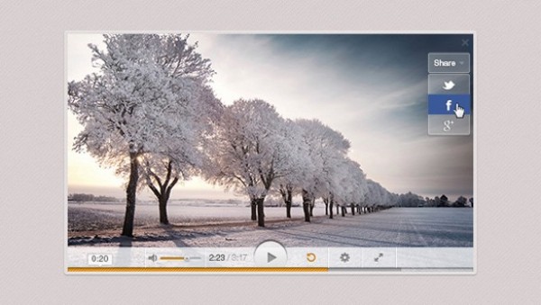 web volume control video player unique ui elements ui timer stylish share buttons quality psd progress bar player play pause original new movie modern mobile light video player light interface hi-res HD fresh free download free elements download detailed design creative clean 