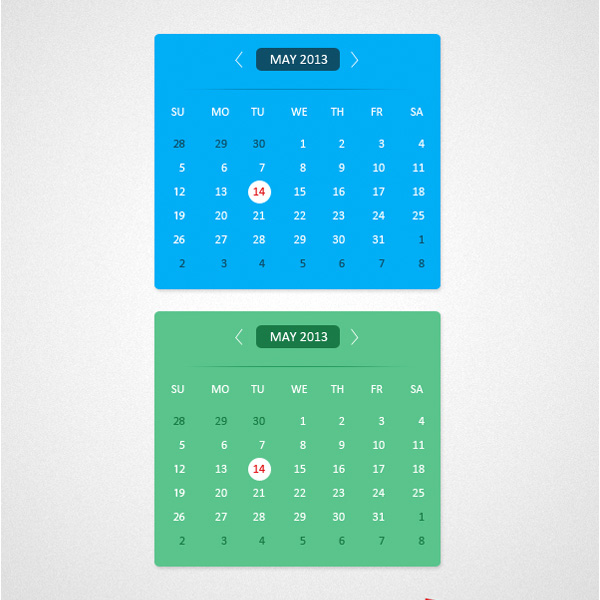 ui elements ui set green free download free flat calendar flat calendar blue 