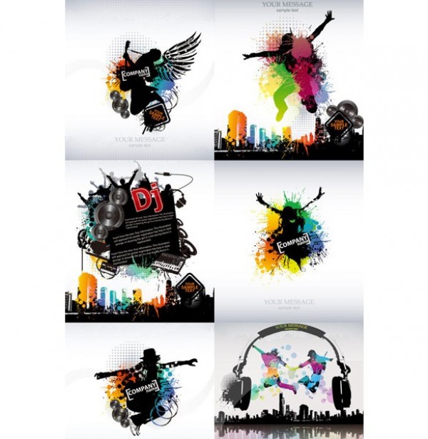 web vector unique ultimate ui elements stylish skyline quality posters party pack original new music modern interface illustration high quality high detail hi-res HD graphic fresh free download free elements electric guitar earphones download DJ disco detailed design dance creative 