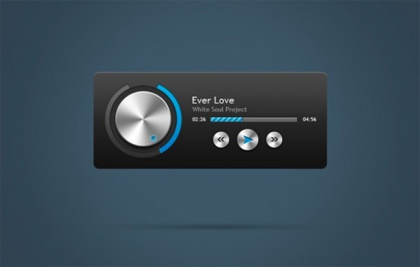 web unique ui elements ui stylish quality psd player original new music mp3 modern metal interface hi-res HD fresh free download free elements download detailed design creative control knob clean buttons audio player 