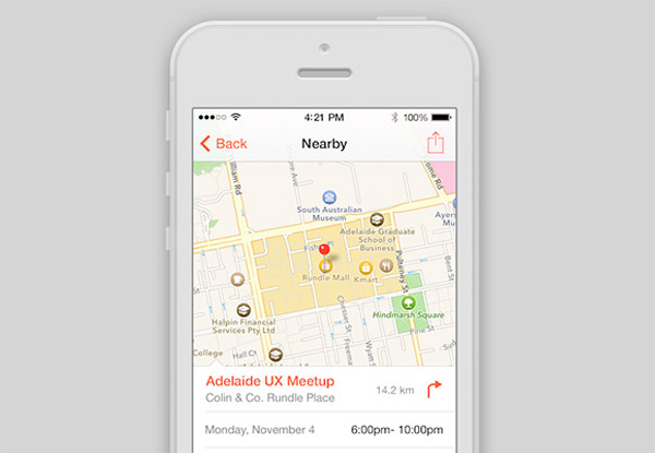ui elements maps location ios7 iOS 7 free download free events app download concept app 