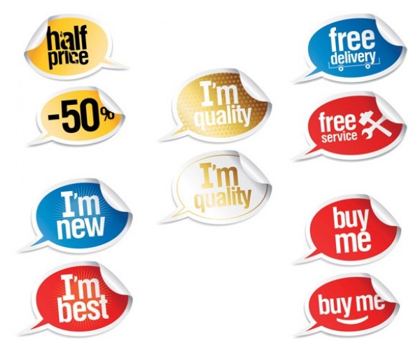 web vector unique ui elements stylish stickers speech bubble set sales stickers sales quality original new interface illustrator high quality hi-res HD graphic fresh free download free elements ecommerce download discount detailed design curled stickers curl creative bubble 