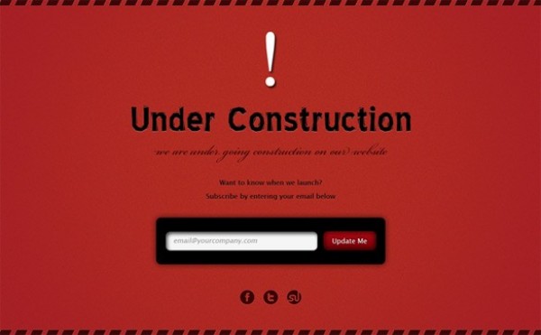web update unique under construction page under construction ui elements ui Subscribe stylish red quality psd page original new modern interface hi-res HD fresh free download free form elements download detailed design creative clean 