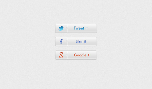 white ui elements twitter social share social set icons google free download free Facebook download buttons 