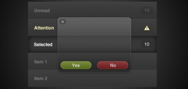 yes/no web unique ui elements ui app ui stylish quality psd original notification buttons notification new modern interface hi-res HD grey glass overlay fresh free download free elements download detailed design creative clean buttons app 