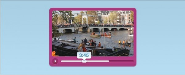 web video player unique ui elements ui stylish quality psd player pink original new modern media interface hi-res HD fresh free download free elements download detailed design creative clean 