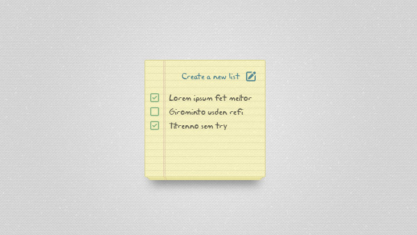 yellow ui elements todo list todo sticky note psd note list lined interface free download free download 