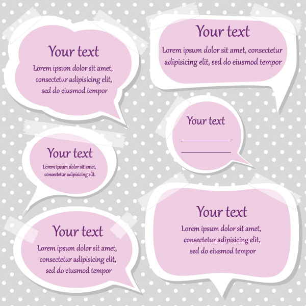 vector tape speech bubble polka dot pattern paper free download free dotted dialogue box dialog box 