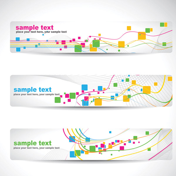 white vector tech squares set pattern lines headers free download free colorful banners abstract 