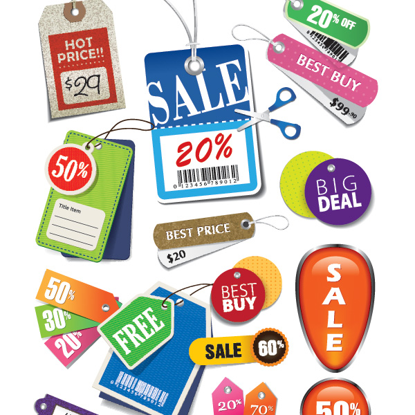 vector tags stickers set red percent off pack online store labels free download free ecommerce discounts colorful big deals best buy badges 