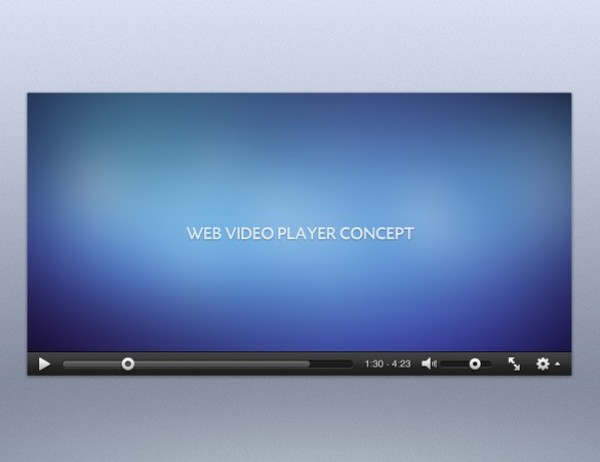 web video player video unique ui elements ui stylish quality psd player original new movie modern media interface hi-res HD grey fresh free download free elements download detailed design dark creative concept clean 