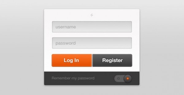 web unique ui elements ui toggle stylish signin sign-in remember me quality psd original orange button new modern login form login interface hi-res HD fresh free download free field elements download detailed design creative clean 