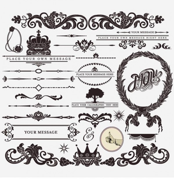wreath web vintage elements vintage vector unique ui elements stylish retro quality ornaments original new message box lourishes interface illustrator high quality hi-res HD graphic fresh free download free floral EPS elements download detailed Design Elements design decorative decorations crowns creative 
