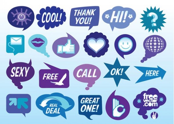 web vector unique ui elements thank you text SVG stylish stickers speech bubbles set quality pack original OK new interface illustrator high quality hi-res HD graphic fresh free download free EPS elements download dialogue boxes detailed design decals creative clouds chat bubbles AI  