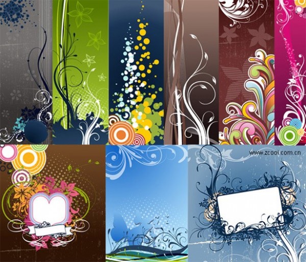 web vertical vector unique swirls stylish set quality original illustrator high quality graphic fresh free download free floral download design creative colorful banners background abstract 