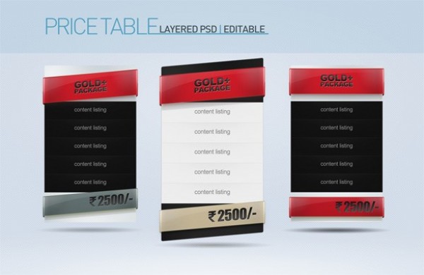 web unique ui elements ui stylish set red quality psd pricing table price original new modern interface hi-res HD gold package fresh free download free elements download detailed design deluxe creative comparison clean black 