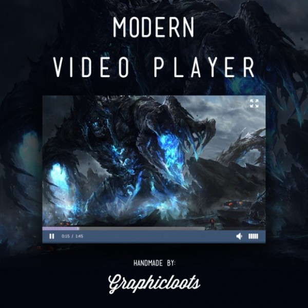 youtube video player psd 