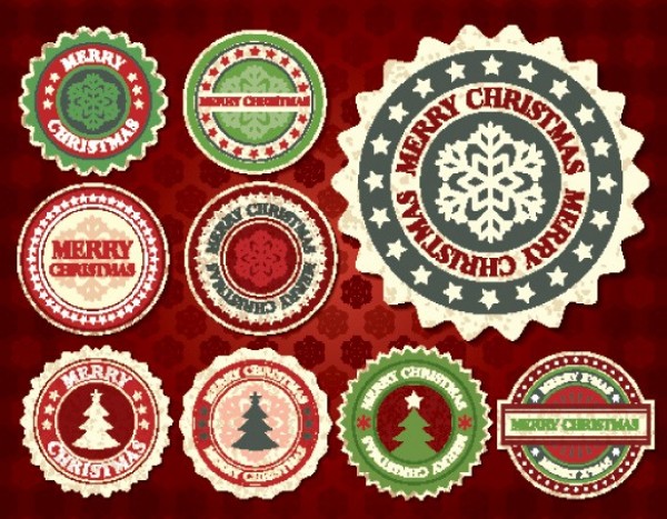 web vector unique ui elements stylish round red quality original new labels interface illustrator holiday high quality hi-res HD graphic fresh free download free elements download detailed design creative christmas label christmas 