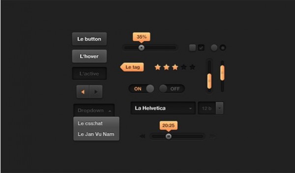 web unique ui set ui kit ui elements ui tooltips tags stylish star rating sliders set radio buttons quality psd original orange new modern le kit kit interface hi-res HD gui kit fresh free download free elements dropdown download detailed design creative clean check boxes buttons brown 