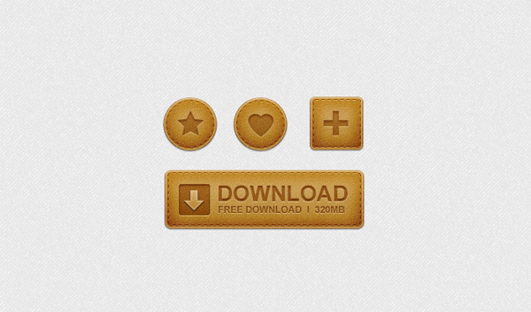 web unique ui elements ui stylish stitched star button star set round rectangle quality psd plus button plus original new modern leather buttons leather interface hi-res heart button heart HD fresh free download free elements download button download detailed design creative clean 