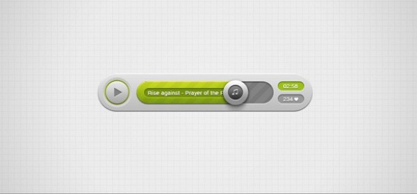 web unique ui elements ui stylish simple quality player original new modern interface hi-res HD grey green gray fresh free download free elements download detailed design creative clean audio player 