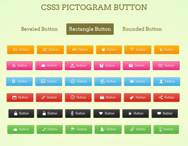 web unique ui elements ui stylish set rounded rectangle quality pictorgram pictogram buttons pack original new modern interface icons html hi-res HD fresh free download free elements download detailed design css creative colors clean buttons beveled 