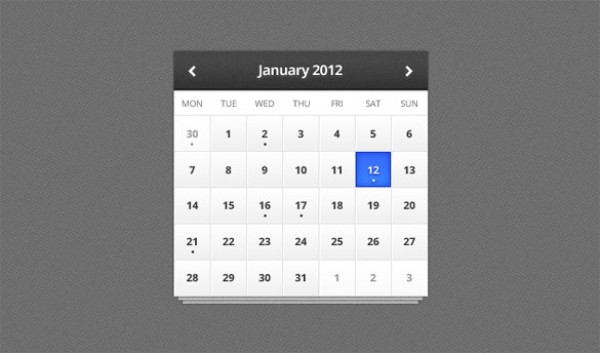 web unique ui elements ui stylish stacked quality psd pages original new month modern interface hi-res HD fresh free download free elements download detailed design date creative clean calendar blue 