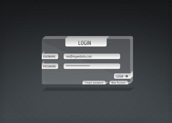 web unique ui elements ui stylish see through quality psd original new modern login form login interface hi-res HD glass block glass fresh free download free field elements download detailed design creative clean box 