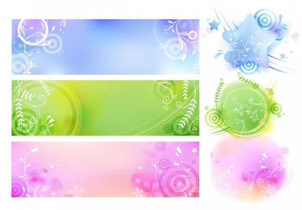 web vector unique stylish soft quality pink ornamental original illustrator high quality green graphic fresh free download free floral EPS download design creative blue banners background 