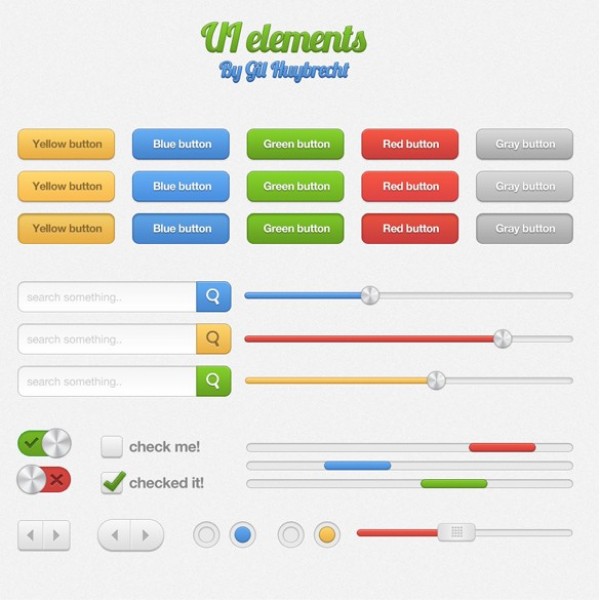 web unique ui set ui kit ui elements ui toggles switches stylish sliders search fields radio buttons quality psd progress bars original on/off switch new modern kit interface hi-res HD fresh free download free elements download detailed design creative colorful clean check boxes 5 color buttons 