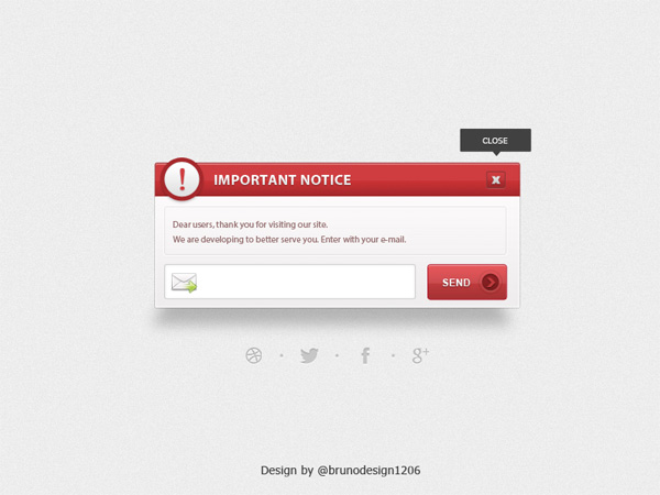 yellow web unique ui elements ui textured stylish send button red quality psd original notification box notification new modern mail interface input field important notice hi-res HD fresh free download free email elements download detailed design creative clean 