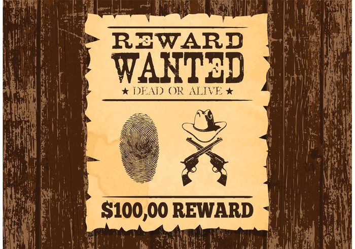 western west warranty wanted old poster wanted vintage template sheriff scroll Saloon reward retro poster pistol old movies Justice gunshot grunge frame dirty dead Criminal cowboy brown badge background  